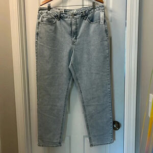 Seven7 Woman’s slim straight leg jeans high rise size 16, NWT light blue